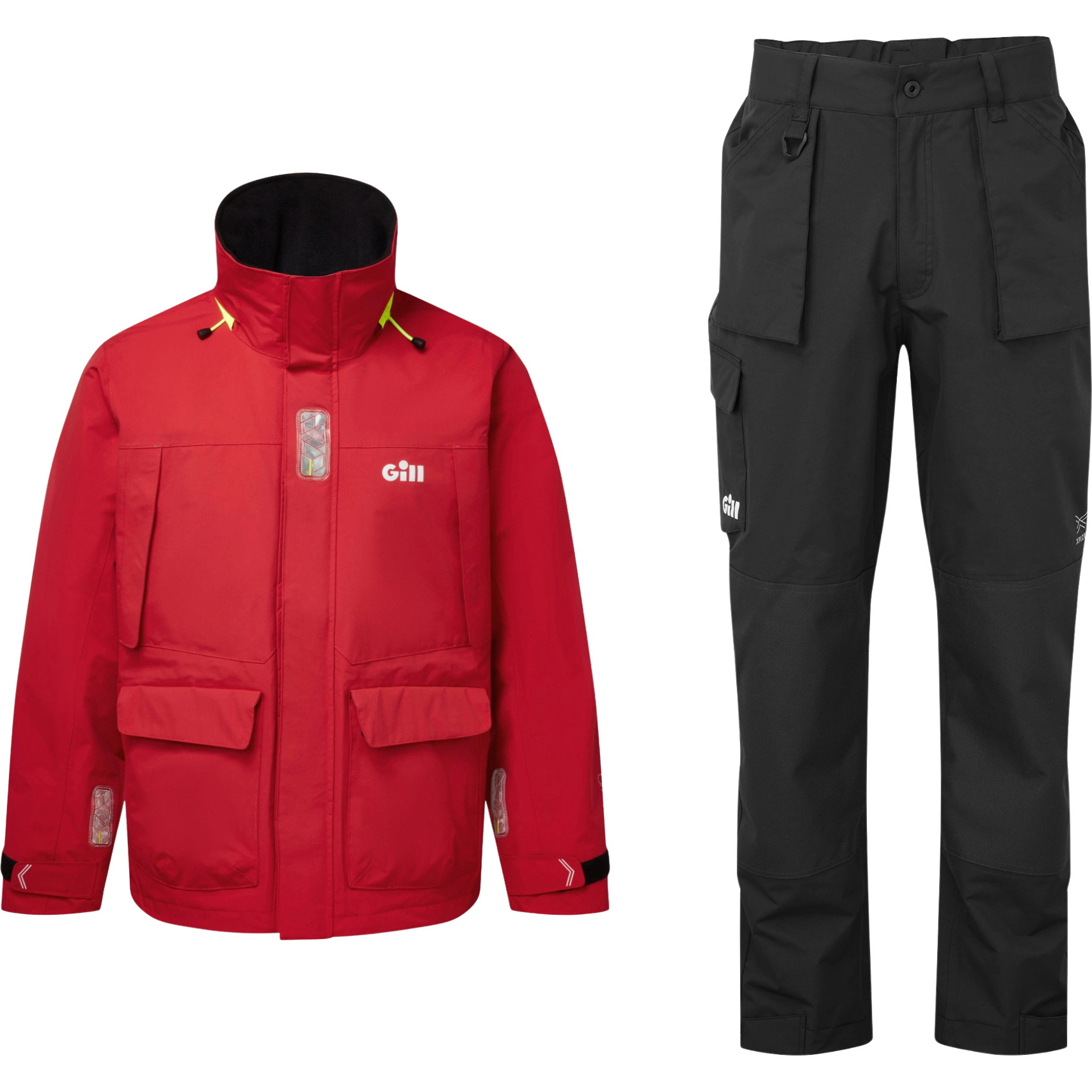 2026 Gill Mens OS3 Coastal Cruising Sailing Suit OS34JOS33P - Red / Black